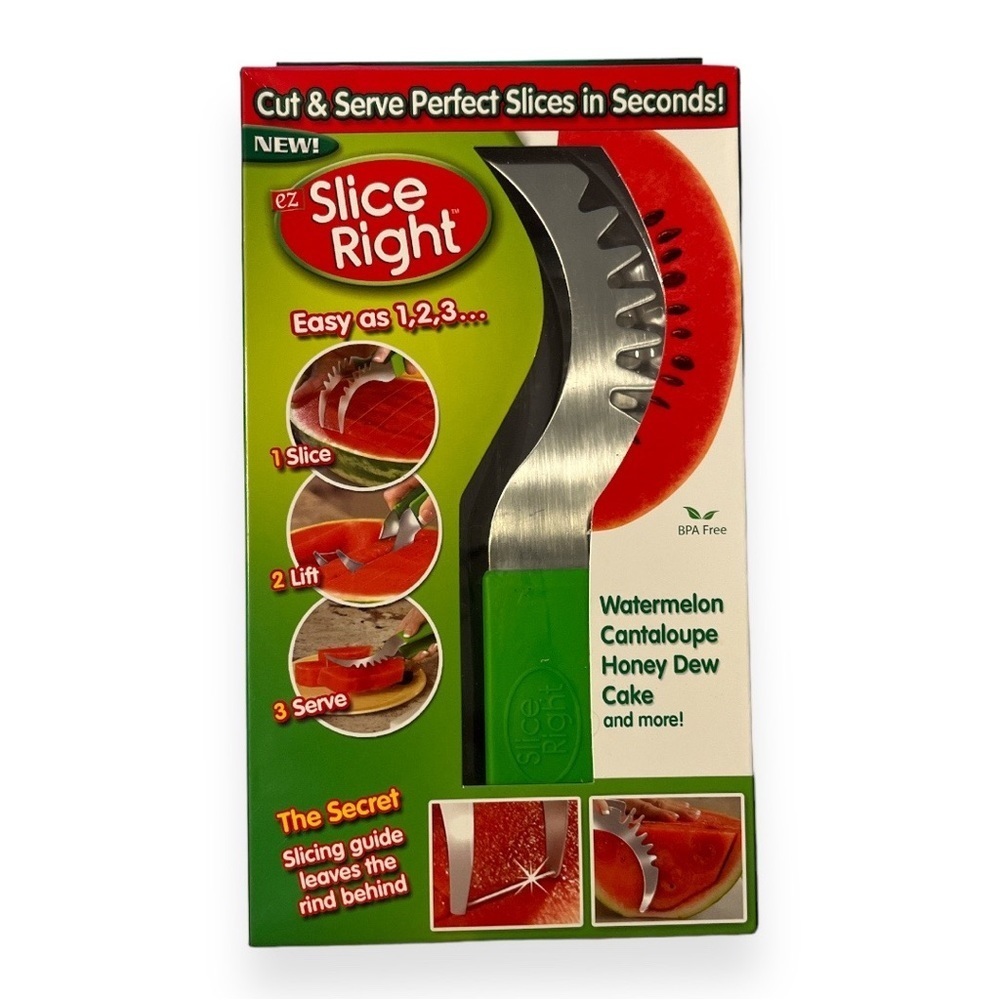 EZ Slice Right Water Melon Cake Honey Dew Slicer Original Seen on TV Picnic Prep